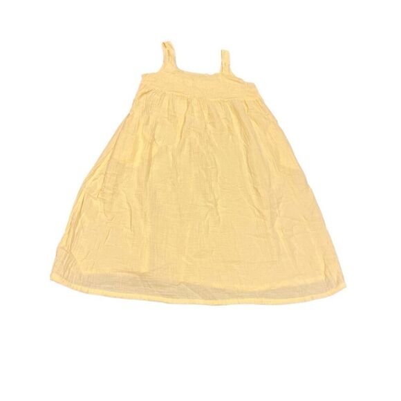 Stars Above Butter Yellow Cotton Gauze Boho Oversized Beach Dress size M - Picture 6 of 8